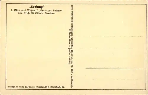 Künstler Ak Eiland, E., Lockung, Seele der Heimat 4