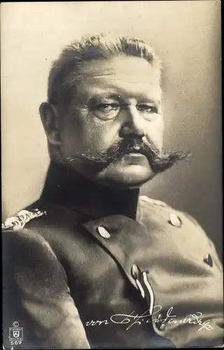 Ak Generalfeldmarschall Paul von Hindenburg, Portrait