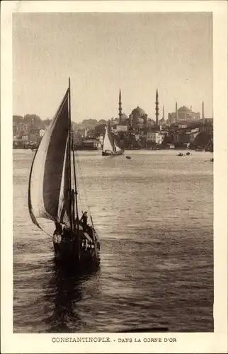 Ak Konstantinopel Istanbul Türkei, Dans la Corne d'Or