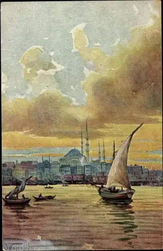 Künstler Ak Konstantinopel Istanbul Türkei, Mosquee Suleimanie