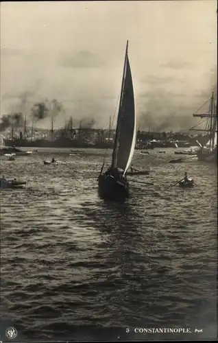 Ak Konstantinopel Istanbul Türkei, Port, Segelpartie