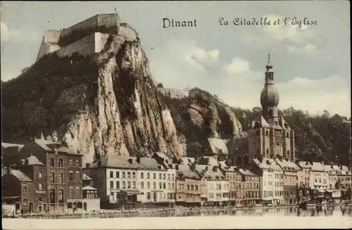 Ak Dinant Wallonien Namur, La Citadelle et l&#39;Eglise