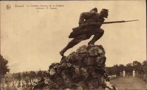 Ak Dinant Wallonien Namur, Le Cimetiere francais sur la Citadelle