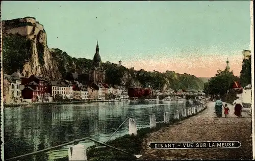 Ak Dinant Wallonien Namur, Vue sur la Meuse