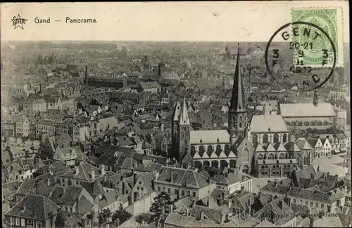 Ak Groß-Gent Ostflandern, Panorama