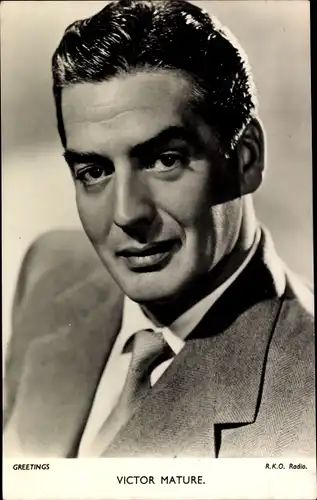 Ak Schauspieler Victor Mature, Portrait