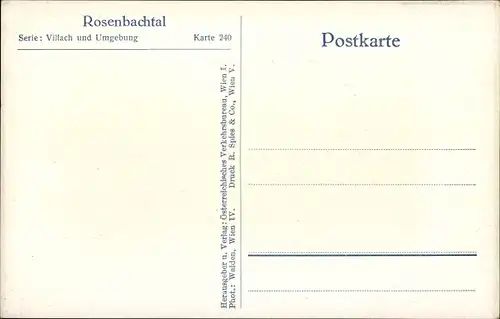 Ak Kärnten, Rosenbachtal