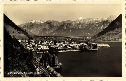 Ak Zell am See in Salzburg, Panorama, Steinernes Meer