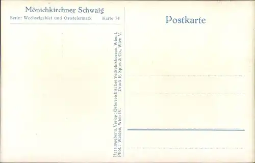 Ak Mönichkirchen in Niederösterreich, Mönichkirchner Schwaig, Winter