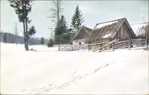 Ak Mönichkirchen in Niederösterreich, Mönichkirchner Schwaig, Winter