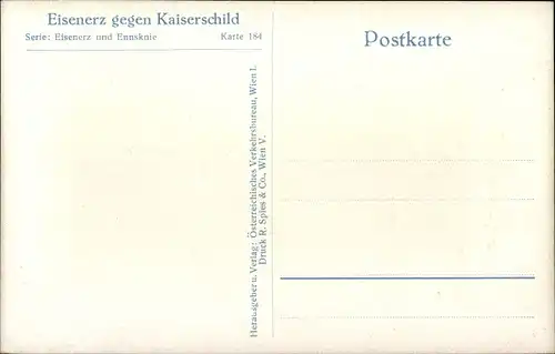 Ak Eisenerz Steiermark, Teilansicht gegen Kaiserschild