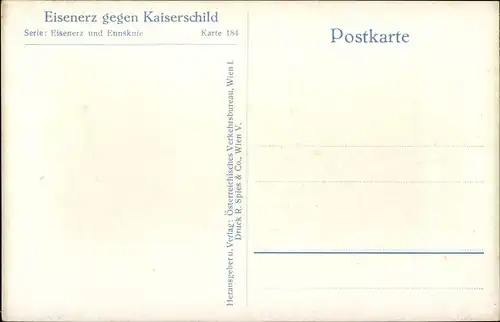 Ak Eisenerz Steiermark, Teilansicht gegen Kaiserschild