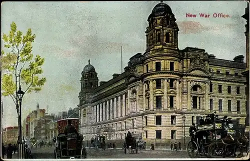 Ak City of Westminster London England, Whitehall, War Office, Kutsche