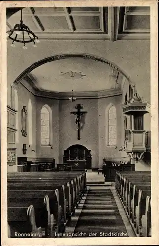Ak Ronneburg in Thüringen, Innenansicht der Stadtkirche