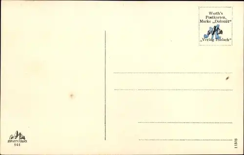 Ak Landro Höhlenstein Südtirol, Ort mit Monte Cristallo u. Piz Popena