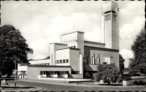 Ak Hilversum Nordholland Niederlande, Rathaus