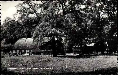 Ak Oosterhesselen Drenthe Niederlande, sächsischer Bauernhof