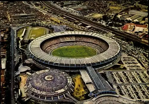 Ak Rio de Janeiro Brasilien, Luftbild vom Maracana Stadium