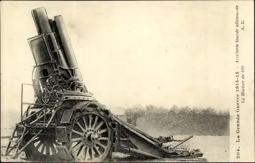 Ak Der Große Krieg 1914 1915 Deutscher Artillerie-Mörser 420
