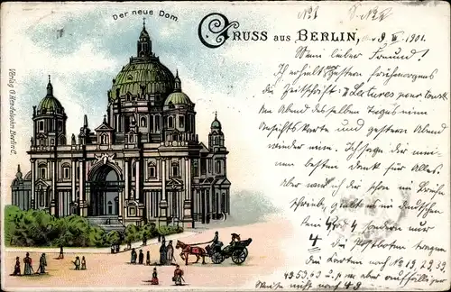 Litho Berlin Mitte, Der neue Dom, Kutsche