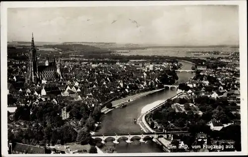 Ak Ulm an der Donau, Fliegeraufnahme