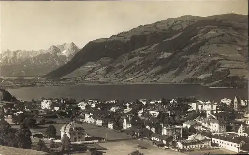 Ak Zell am See in Salzburg, Panorama mit dem Steinernen Meer