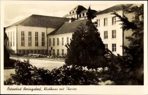 Ak Ostseebad Heringsdorf auf Usedom, Klubhaus mit Theater