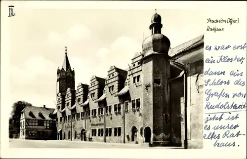 Ak Stadtilm in Thüringen, Rathaus, Außenansicht