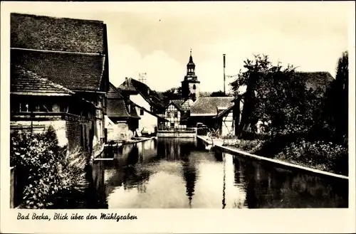 Ak Bad Berka in Thüringen, Blick über den Mühlgraben