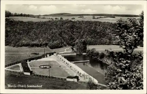 Ak Weida in Thüringen, Sommerbad