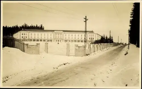 Ak Antonshöhe Antonsthal Breitenbrunn im Erzgebirge, Nachtsanatorium, Winter