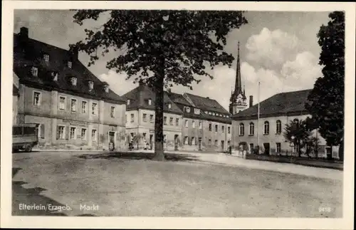 Ak Elterlein im Erzgebirge, Markt, Kirche