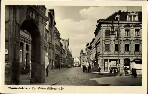 Ak Crimmitschau, Obere Silberstraße, Passanten