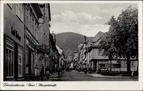 Ak Friedrichroda im Thüringer Wald, Hauptstraße, Geschäfte