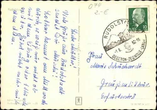 Ak Rudolstadt in Thüringen, Panorama