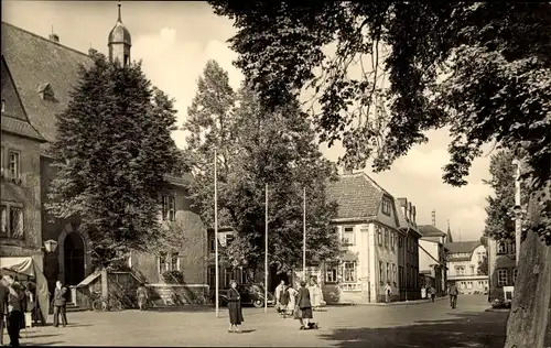 Ak Sömmerda Thüringen, Marktstraße mit Rathaus