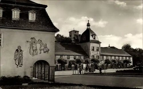 Ak Bad Köstritz in Thüringen, Heinrich-Schütz-Gedenkstätte und Schloss