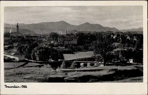 Ak Traunstein in Oberbayern, Panorama