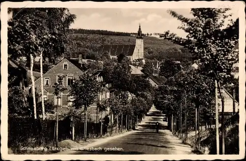 Ak Schneeberg im Erzgebirge, Blick von Griesbach