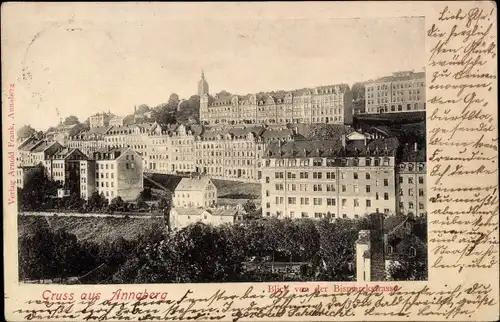 Ak Annaberg Buchholz Erzgebirge, Blick von der Bismarckstraße