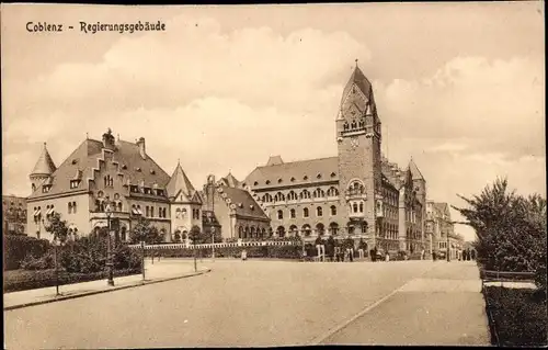 Ak Koblenz am Rhein, Regierungsgebäude