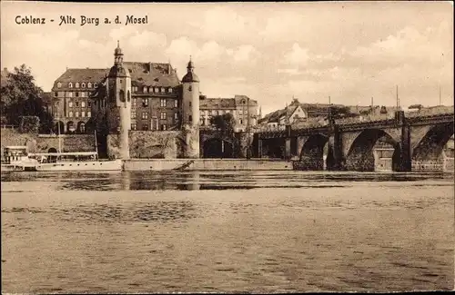 Ak Koblenz am Rhein, Alte Burg a. d. Mosel