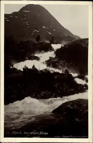 Ak Merok Geiranger Norwegen, Bergfluss