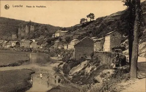 Ak La Roche in den Ardennen Luxemburg, Route de Houffalize