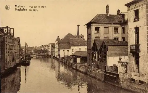Ak Mechelen Mechelen Mechelen Flandern Antwerpen, Blick auf die Dyle