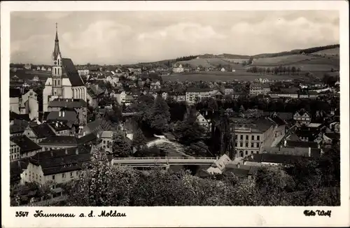 Ak Český Krumlov Böhmisch Krumau an der Moldau Krummau Südböhmen, Gesamtansicht