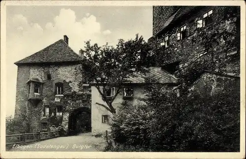 Ak Loket Elbogen Region Königgrätz, Burg Elbogen, Burgtor