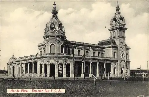 Ak Mar del Plata Argentinien, Estacion Sur F.C.S.