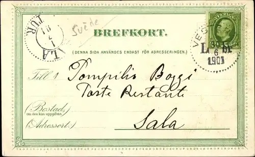 Litho Frau in schwedischer Tracht