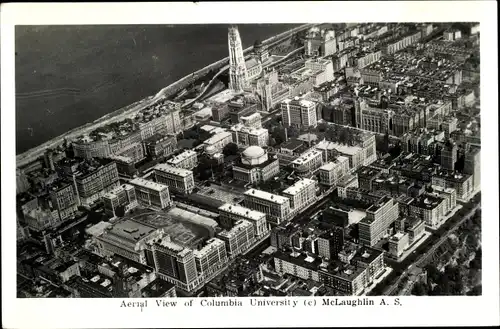 Ak New York City USA, Luftaufnahme der Columbia University